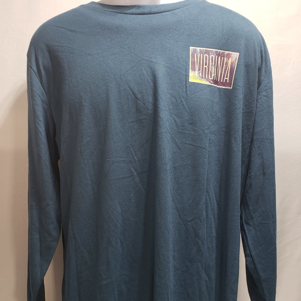 NEW State of Mine Men's Virginia State Long Sleeve Tee Blue